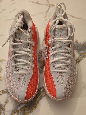 Reebok Kids White and Bright Red/Coral Athletic Sneakers